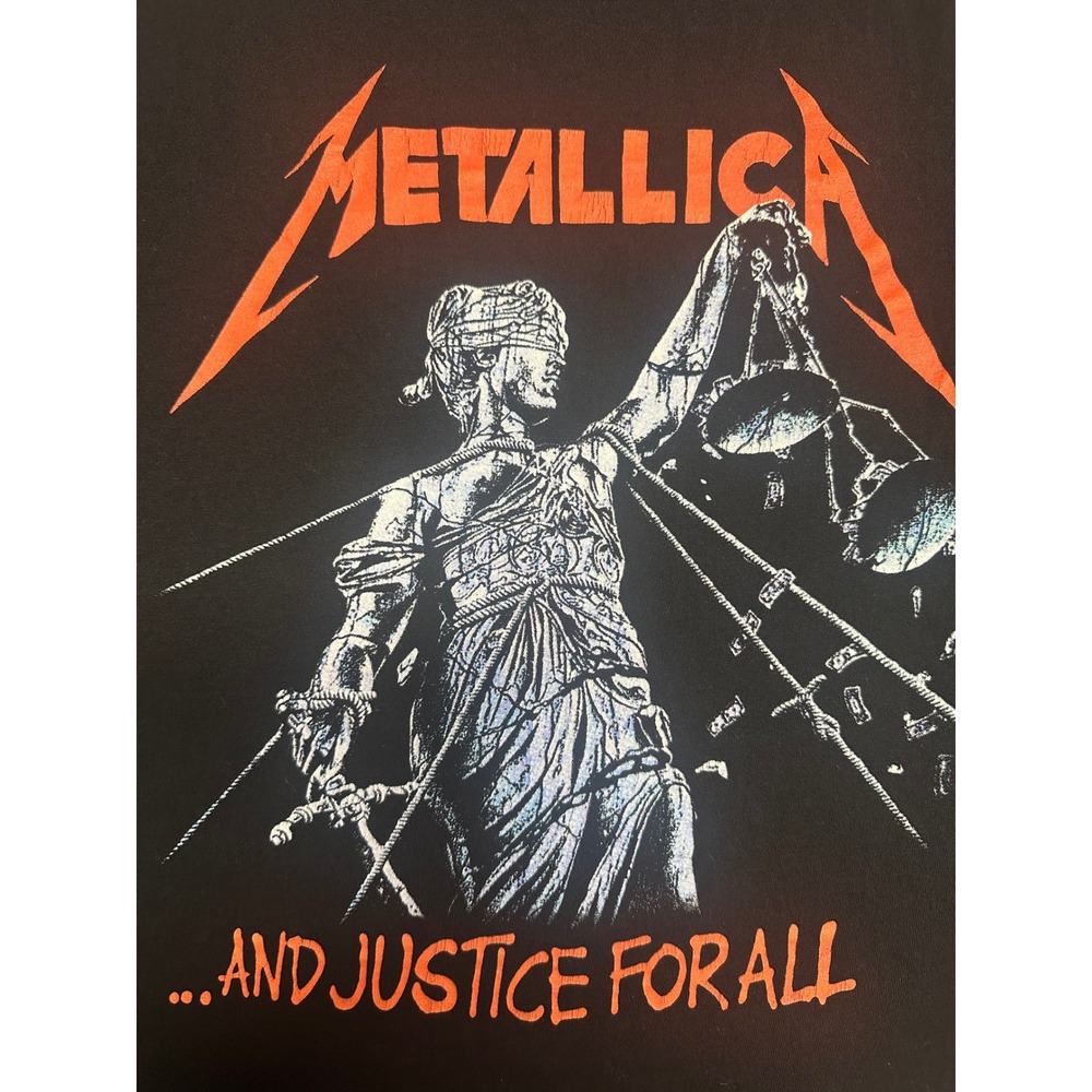 Metallica And Justice For All Graphic T-Shirt Mens Medium Black Rock Band Tee - Picture 5 of 6
